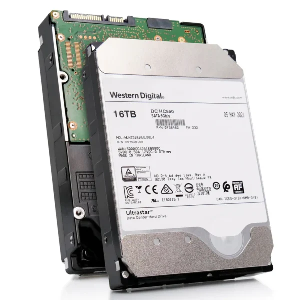 Western Digital Ultrastar DC HC550 WUH721816ALE6L4 0F38462 16TB 7.2K RPM SATA 6Gb/s 512e 512MB 3.5" Refurbished HDD